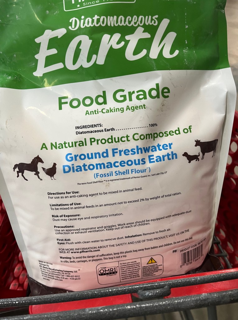 A bag of diatomaceous earth